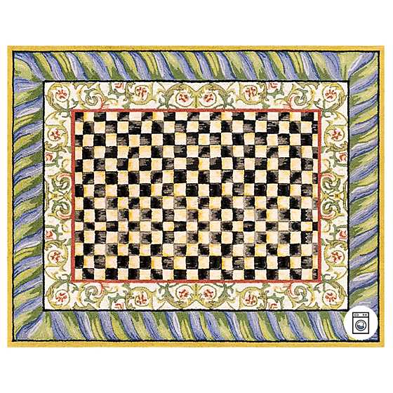 Courtly Check Washable Rug - Purple & Green - 8' x 10' image two