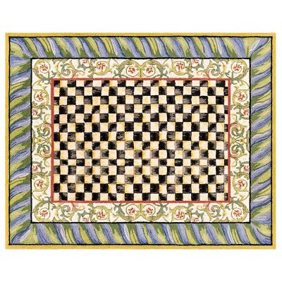 Courtly Check Purple & Green 8' x 10' Washable Rug