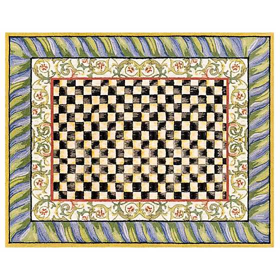 Courtly Check Purple & Green 8' x 10' Washable Rug