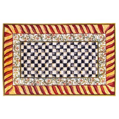 Courtly Check Red & Gold 5' x 7'6