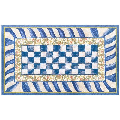 Truly Royal Check 3' x 5' Washable Rug