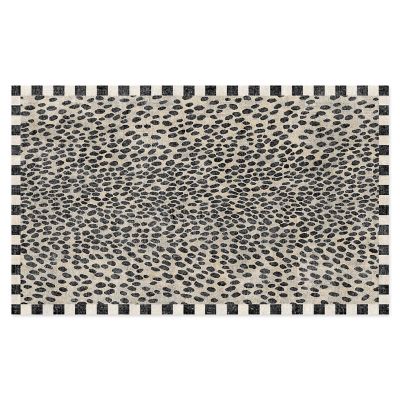 Snow Leopard 2' x 3' Washable Rug mackenzie-childs Panama 0