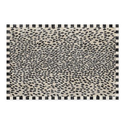 Snow Leopard 3' x 5' Washable Rug mackenzie-childs Panama 0