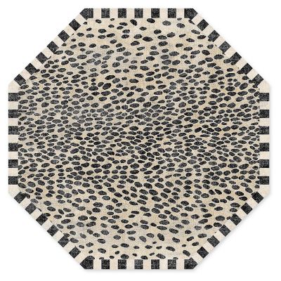 Snow Leopard 6' Octagon Washable Rug mackenzie-childs Panama 0