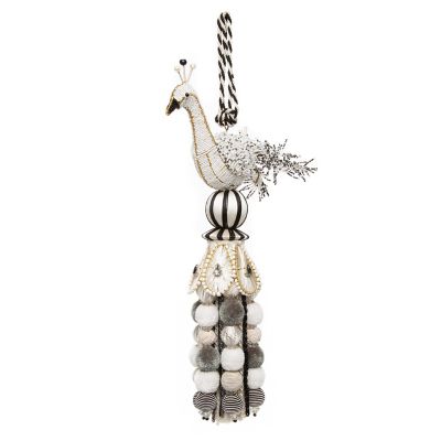 MacKenzieChilds White Peacock Tassel