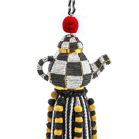 Courtly Check Tea Kettle Beaded Tassel image four