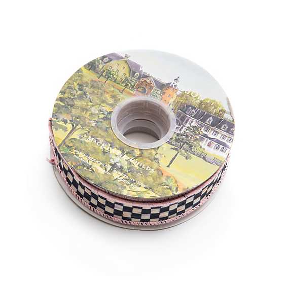 Courtly Check 1" Ribbon - Pink image three