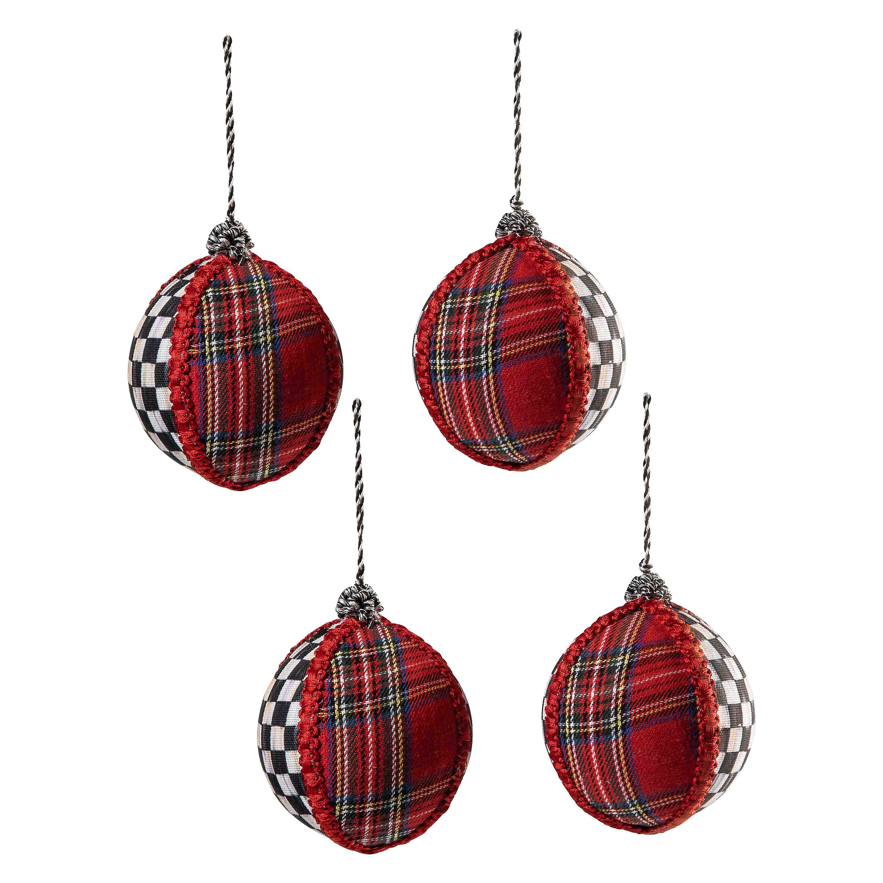 Tartastic Ball Ornaments, Set of 4 mackenzie-childs Panama 0