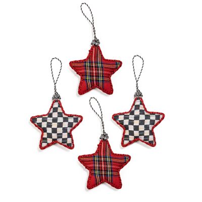 Tartastic Star Ornaments, Set of 4 mackenzie-childs Panama 0