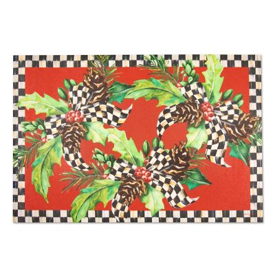 Holly Holiday Floor Mat - 2' x 3' mackenzie-childs Panama 0