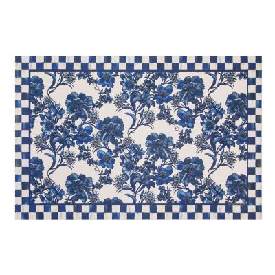 English Garden Floor Mat - Royal - 2' x 3'