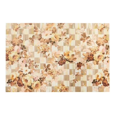 Wild Rose Floral Check 2' x 3' Floor Mat mackenzie-childs Panama 0