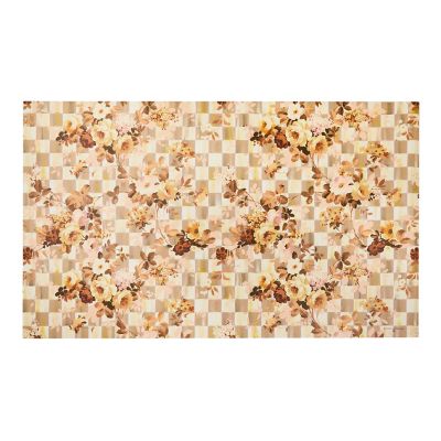 Wild Rose Floral Check 3' x 5' Floor Mat mackenzie-childs Panama 0