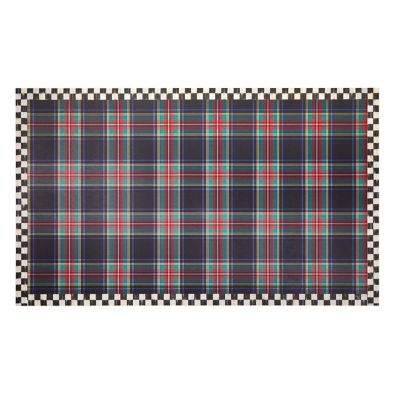 Tartan Black 3' x 5' Floor Mat mackenzie-childs Panama 0