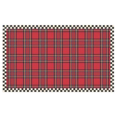 Tartan Red 3' x 5' Floor Mat mackenzie-childs Panama 0