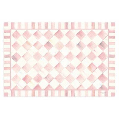 Rosy Check 2' x 3' Floor Mat mackenzie-childs Panama 0