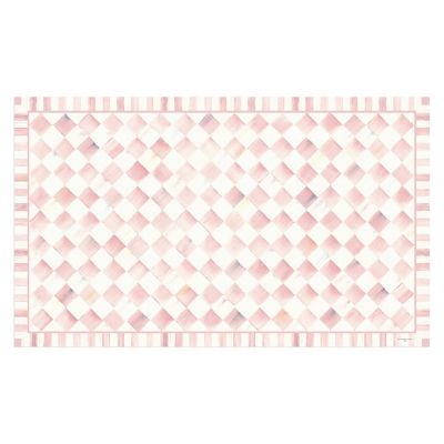 Rosy Check 3' x 5' Floor Mat mackenzie-childs Panama 0