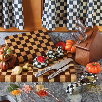 Swirly Checkered Wooden Cutting Board