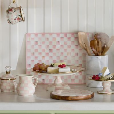 Rosy Check Glass Cutting Board, Set of 2 Image 3