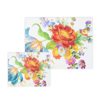 Flower Market Glass Cutting Board, Set of 2 mackenzie-childs Panama 0