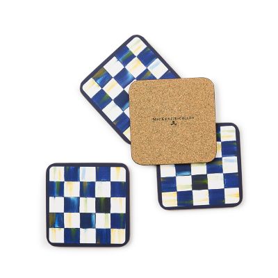 MacKenzie-Childs Wildflowers Cork Back Coasters, Set of 4