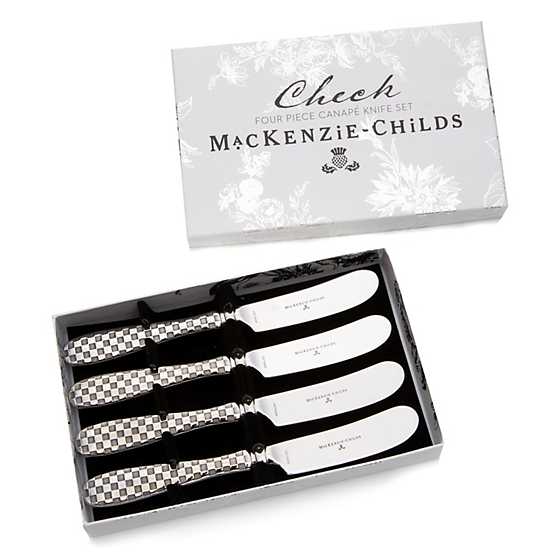 Check Canape Knives - Set of 4 image four