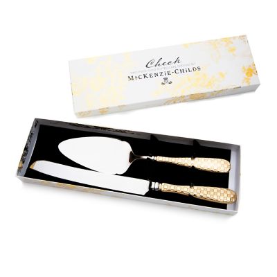 Truro Gold Cake Knife & Server Set