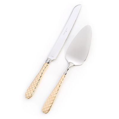 Truro Gold Cake Knife & Server Set