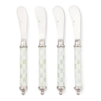 Sterling Check Supper Club Spreaders Set mackenzie-childs Panama 0