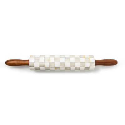 Sterling Check Rolling Pin mackenzie-childs Panama 0