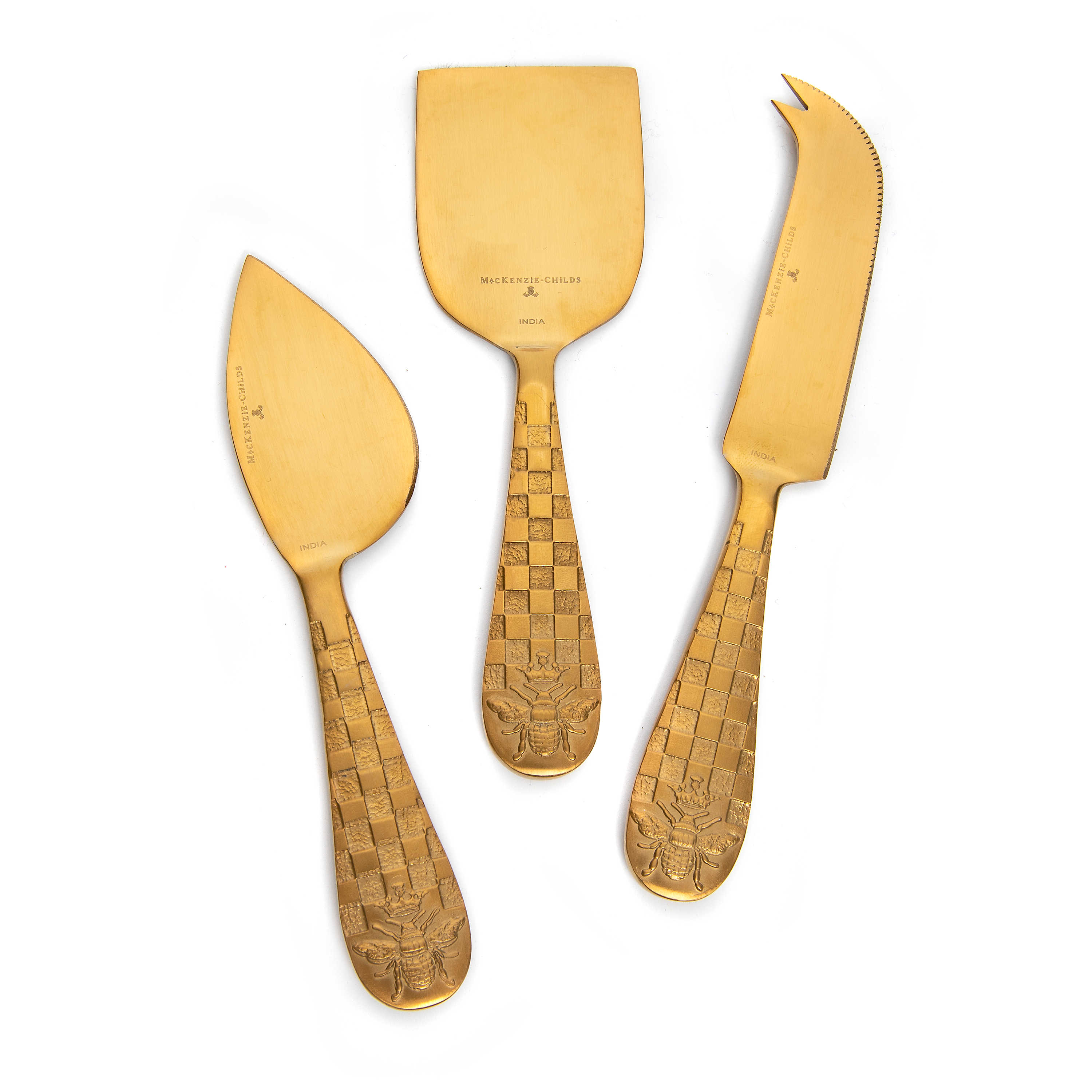 Queen Bee Cheese Knives, Set of 3 mackenzie-childs Panama 0