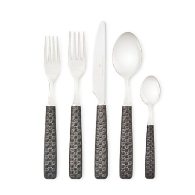 Everyday Black 5-Piece Place Setting mackenzie-childs Panama 0