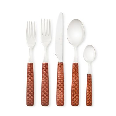 Everyday Leather 5-Piece Place Setting mackenzie-childs Panama 0