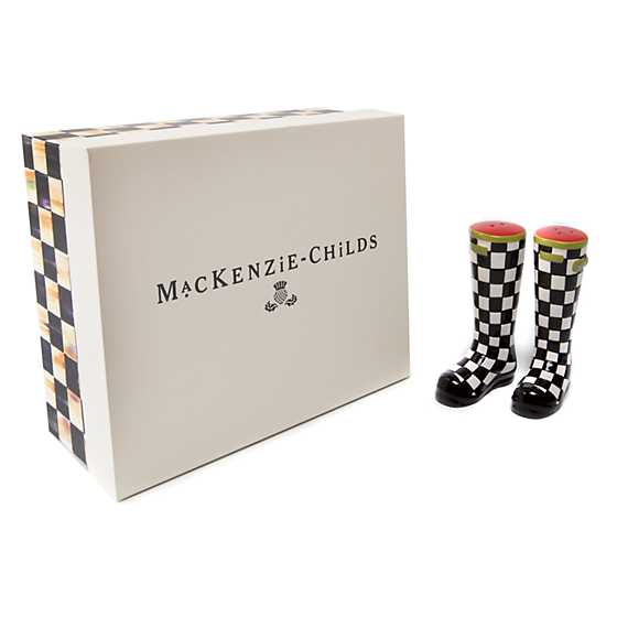 Courtly Check Wellies Salt & Pepper Set image three
