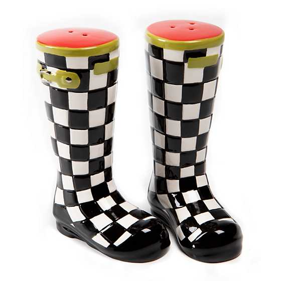 Courtly Check Wellies Salt & Pepper Set image one