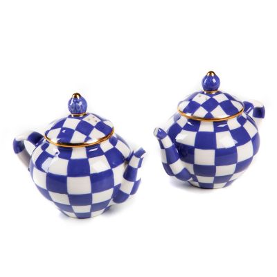 Royal Check Teapot Salt & Pepper Set mackenzie-childs Panama 0