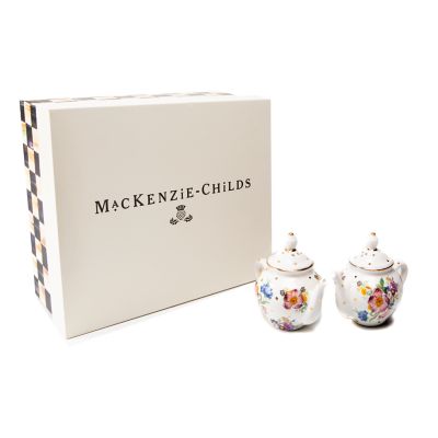 MacKenzie-Childs  Courtly Teapot Salt & Pepper Set