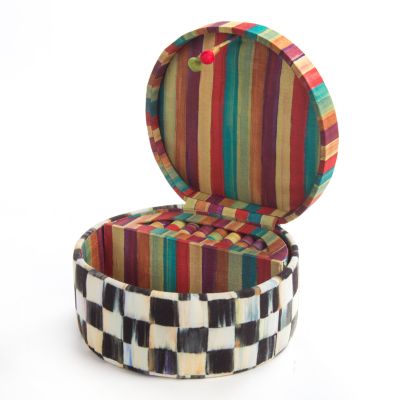 Courtly Check Round Jewelry Box image eight