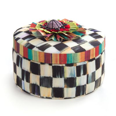 Courtly Check Round Jewelry Box