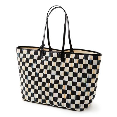 Courtly Check Marche Large Tote mackenzie-childs Panama 0