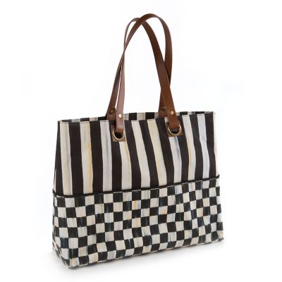 Courtly Check Bistro Tote mackenzie-childs Panama 0