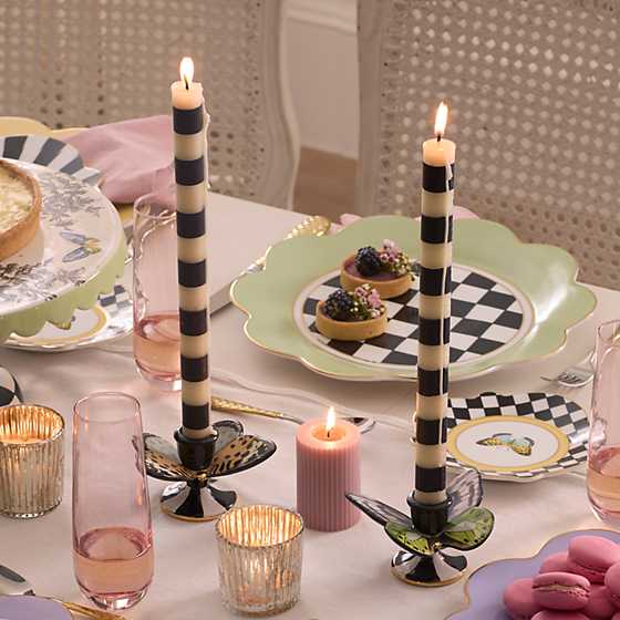 Bands Dinner Candles - Black - Set of 2 image three
