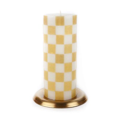 pillar shape candles – gold + ivy