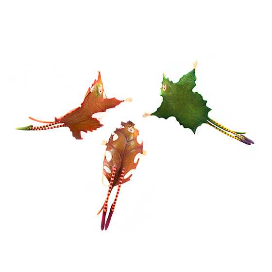 Patience Brewster Falling Leaves Ornaments - Set of 3