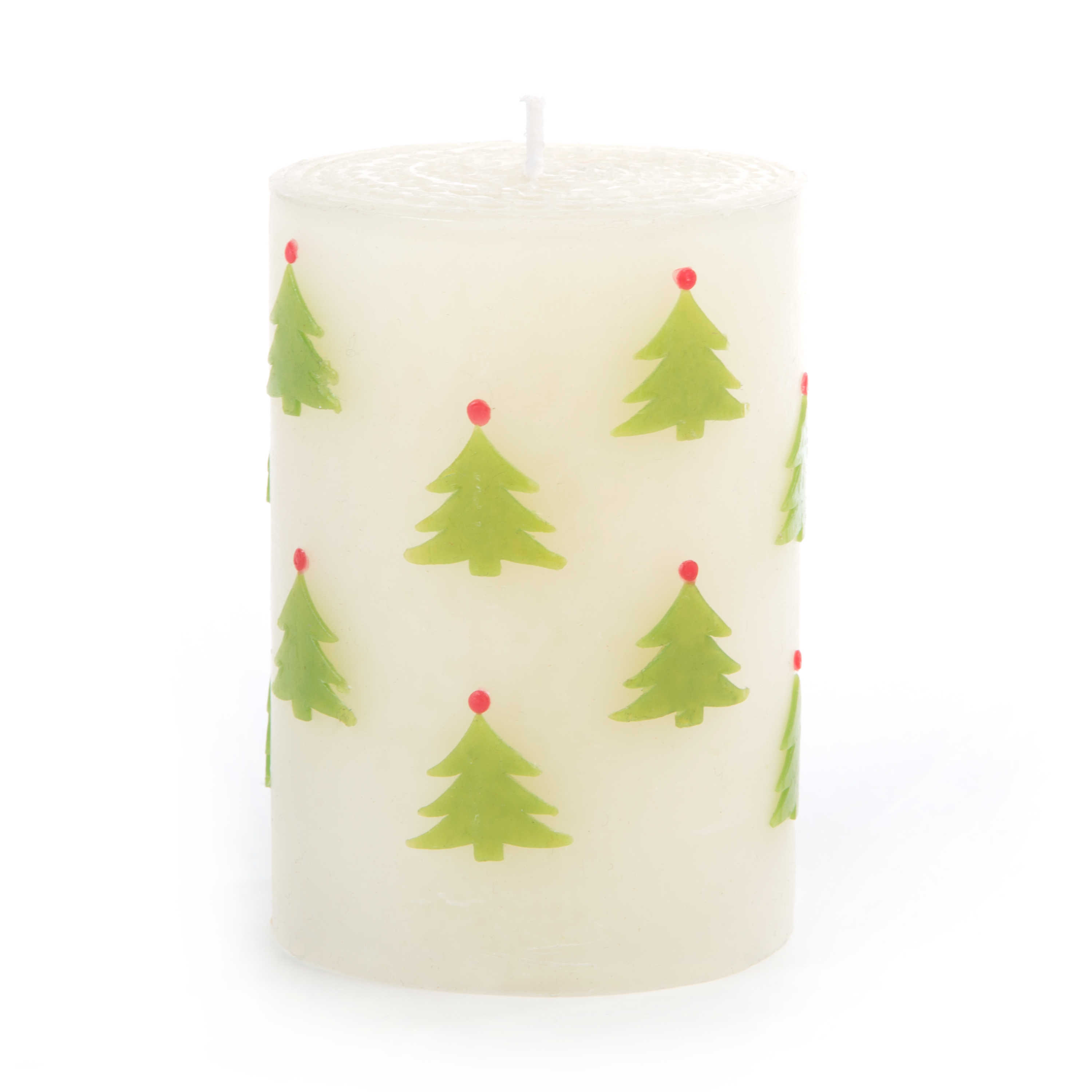 Christmas Tree Pillar Candle - 4