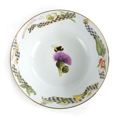 MacKenzie-Childs Thistle & Bee Dinner Plate - Ribbon