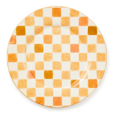Honey Check Round Platter mackenzie-childs Panama 0