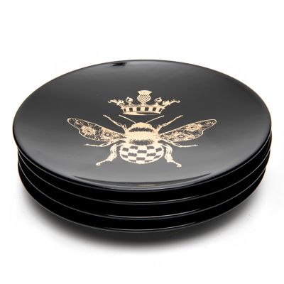 MacKenzieChilds Queen Bee Appetizer Plates Set of 4