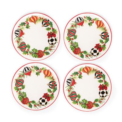 Deck the Halls Salad Plates, Set of 4 mackenzie-childs Panama 0