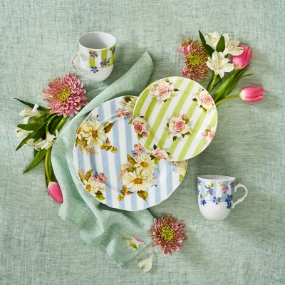 Wildflowers Dessert Plate - Green image seven